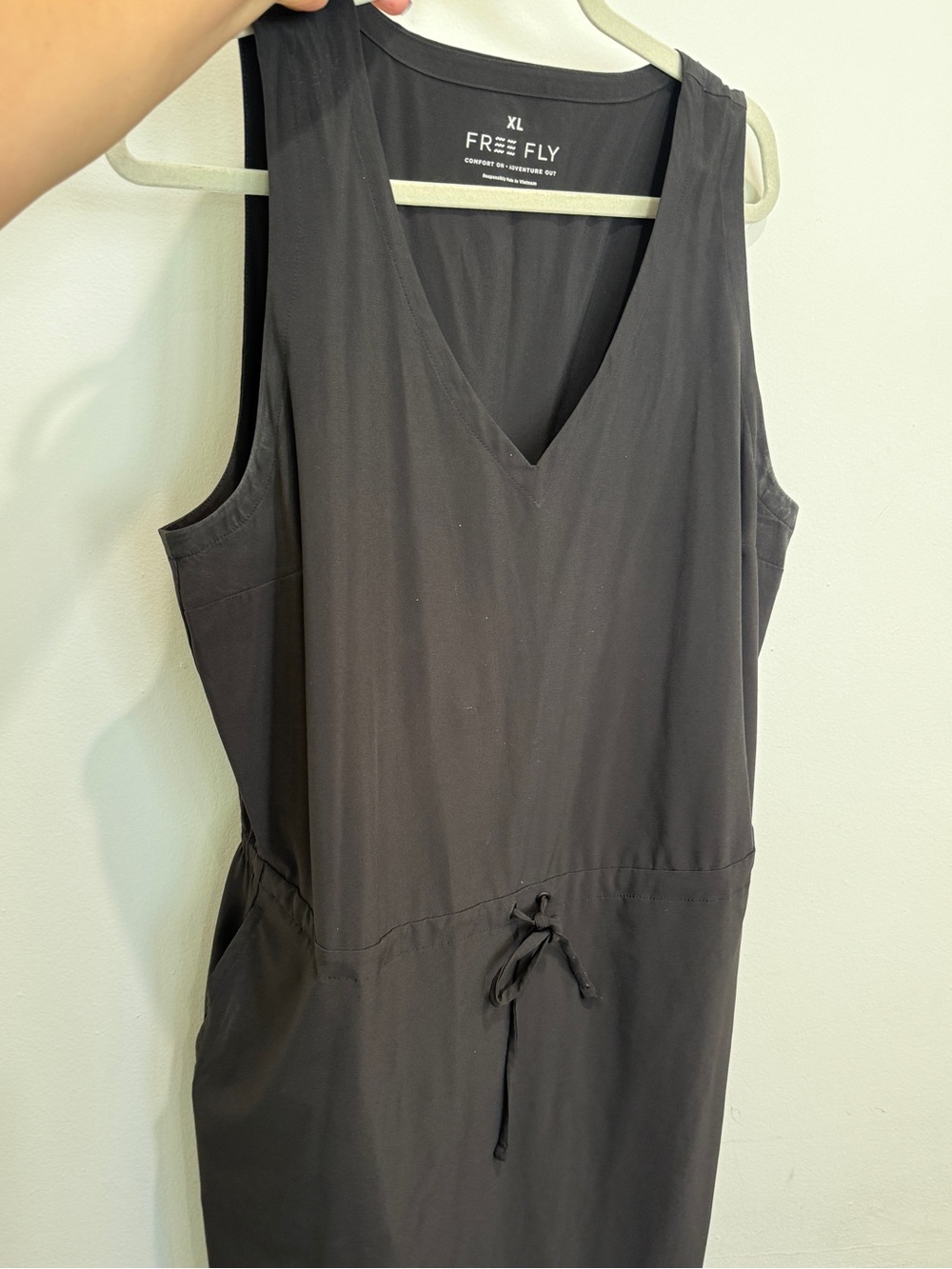 Free Fly breeze drawstring waist black dress - Picture 4 of 9